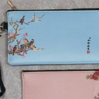 Chinese Ink Painting Wallet, Chinese Accessories, Women