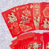 Year of the Rabbit Red Packet Envelopes - Pack of 6 - Ladyfingers  Letterpress
