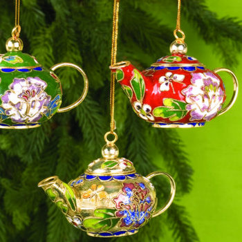 Cloisonne Teapot Ornament | Home Décor | Christmas | Ornaments