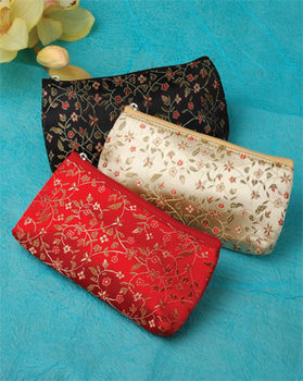 Silk makeup bag best sale