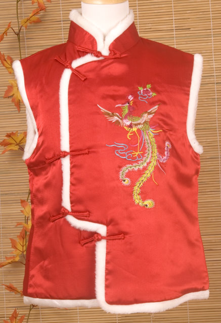 Silk Phoenix Vest | Chinese Apparel | Kids | Shirts & Jackets